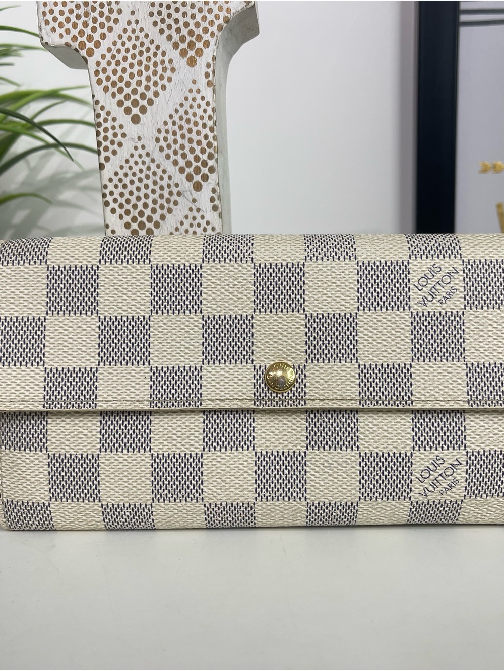 Louis Vuitton Damier Azur Canvas Sarah Wallet